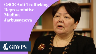 Link to OSCE Anti-Trafficking Representative Madina Jarbussynova