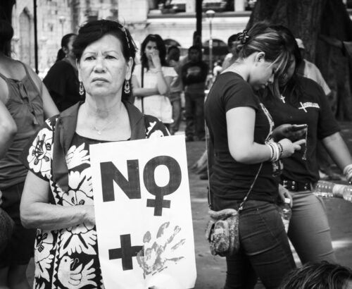 Mexican women protest violence