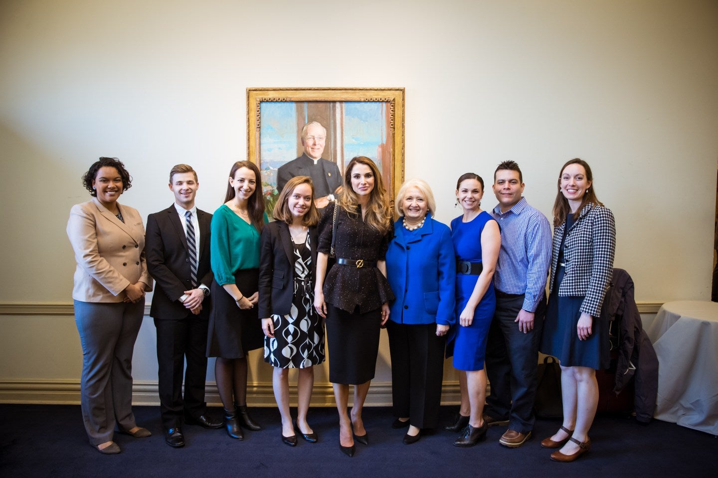 GIWPS staff and Queen Rania