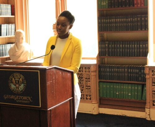 Chimamanda Ngozi Adichie speaks at Georgetown