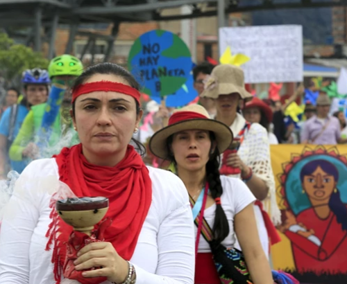 Women protesting climate change