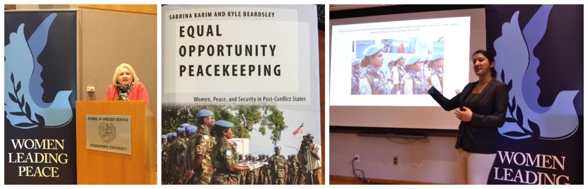 Collage of images from peacekeeping discussion