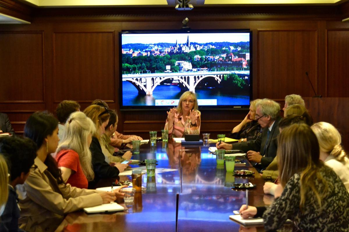 Roundtable discussion at Georgetown