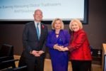 Iryna is presented an award by Melanne Verveer and William Hague