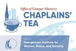 Event flyer for Chaplain's Tea on April 24, 2018