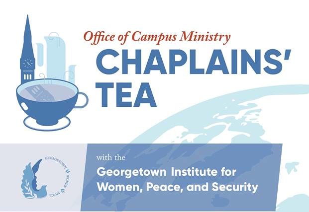 Event flyer for Chaplain's Tea on April 24, 2018