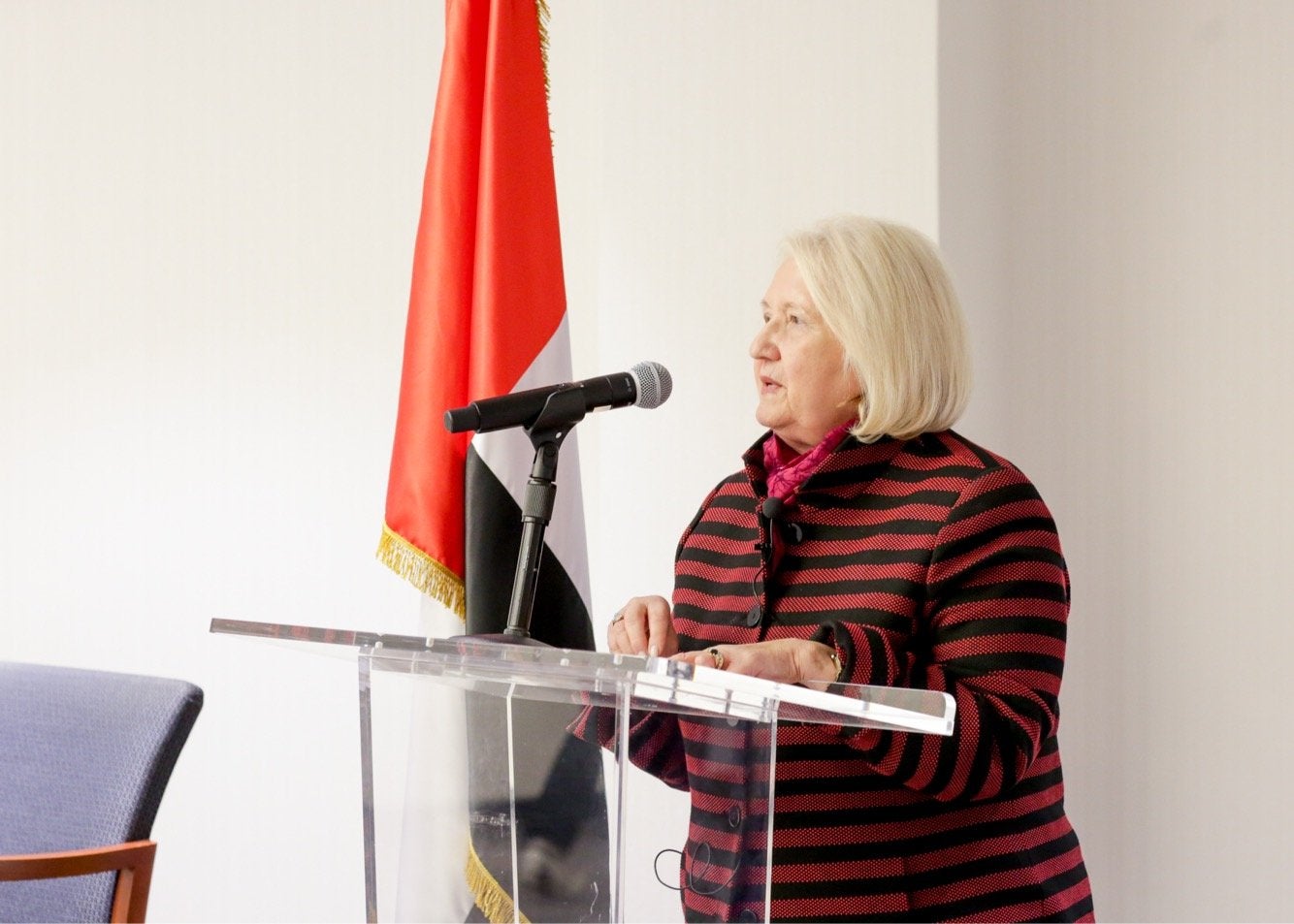 Amb. Verveer offers opening remarks at a United Nations side event