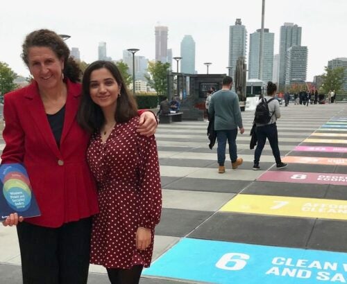 GIWPS staff at the United Nations with WPS Index publication in hand