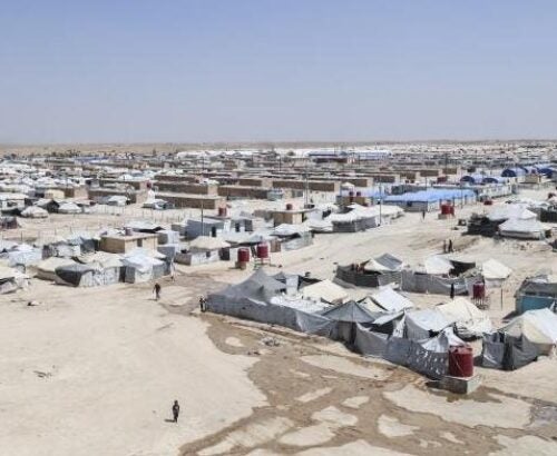 A bird's eye view of the Al-Hol camp for ISIS-affiliated women in Syria