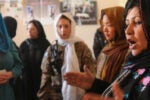 Image of a group of Afghan women speaking