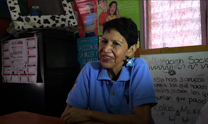 A screenshot from the oral history of Marta Velásquez.