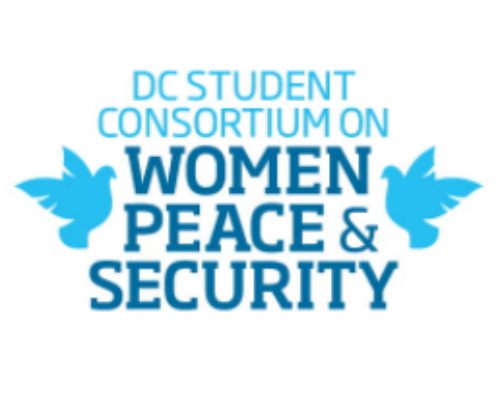 Decorative logo for the DC Student Consortium on Women, Peace and Security