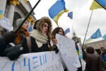 Ukrainian women protest