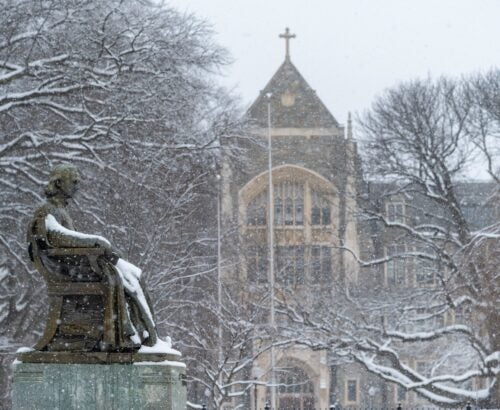 Georgetown University in winter